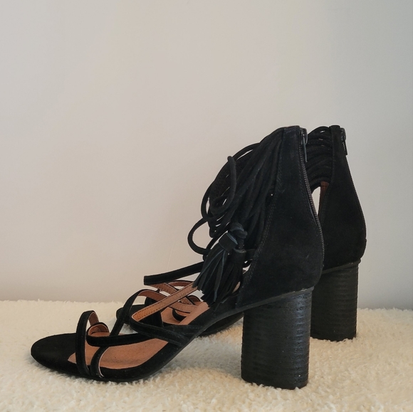 Jeffrey Campbell Despina Strappy Sandal Heel Shoes Black Size 8.5 - Picture 8 of 10
